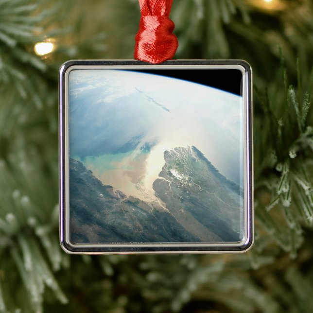 The Irrawaddy River Delta In Burma (Myanmar). Metal Ornament (Tree)