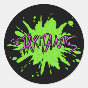 The Irritants Splat Logo Pink/Green Classic Round Sticker