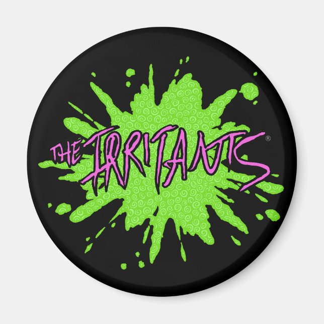 The Irritants Splat Logo - Pink/Green Magnet (Front)