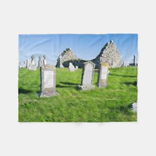 The island Benbecula (Beinn nam Fadhla) Fleece Blanket