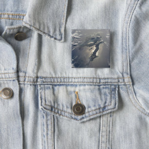 The Island Of Hispaniola With Sunglin 2 Inch Square Button