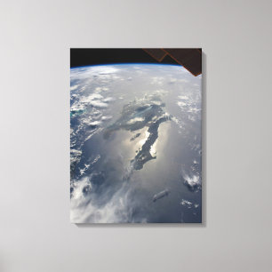 The Island Of Hispaniola With Sunglin Canvas Print