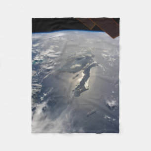 The Island Of Hispaniola With Sunglin Fleece Blanket