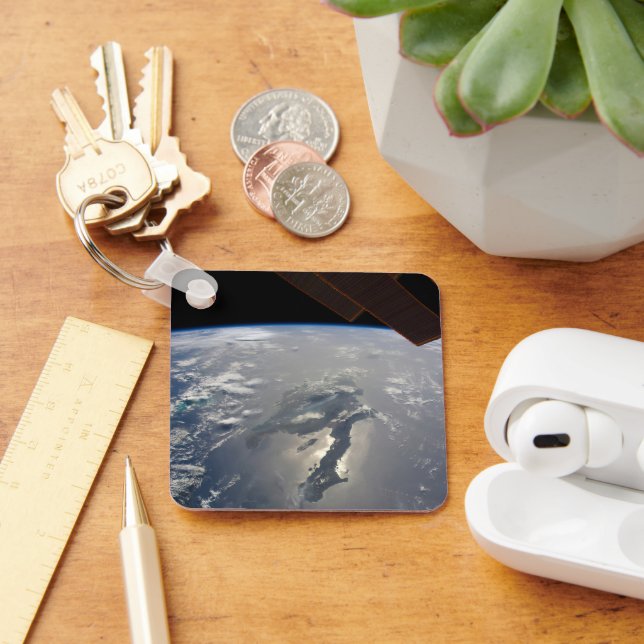 The Island Of Hispaniola With Sunglin Keychain (Desk)