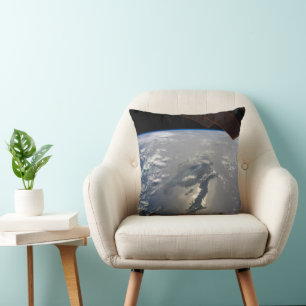 The Island Of Hispaniola With Sunglin Throw Pillow