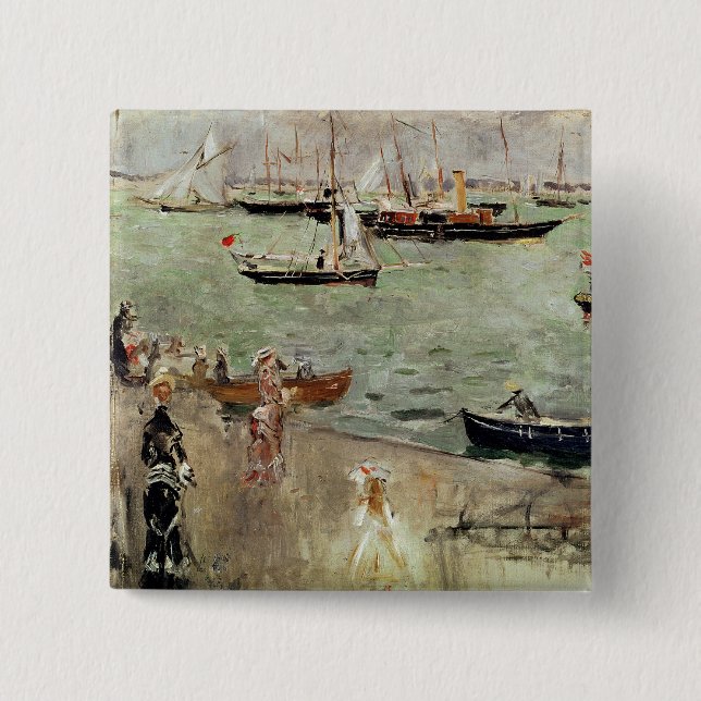 The Isle of Wight, 1875 2 Inch Square Button (Front)