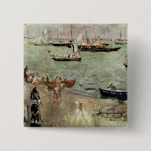 The Isle of Wight, 1875 2 Inch Square Button