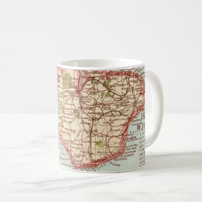 The Isle of Wight Map Mug (Front Right)
