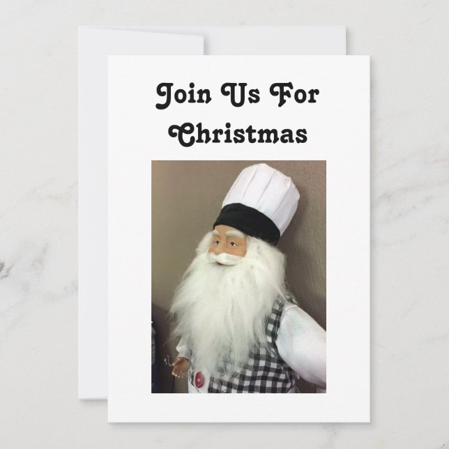 THE ITALAIN CHEF=JOIN US FOR CHRISTMAS INVITATION (Front)