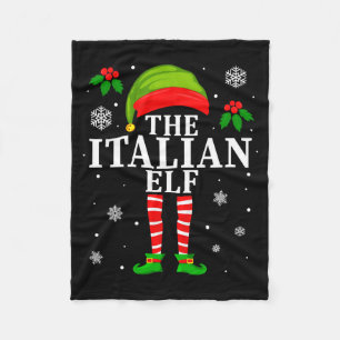 The Italian Elf Family Matching Christmas Pajama L Fleece Blanket