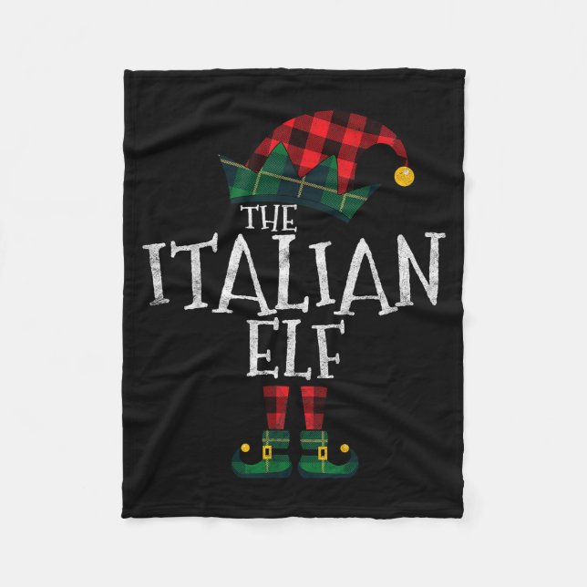 The Italian Elf Matching Family Group Gift Funny C Fleece Blanket (Front)