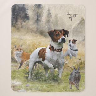 The Jack Russell Terrier , Art Sherpa Blanket