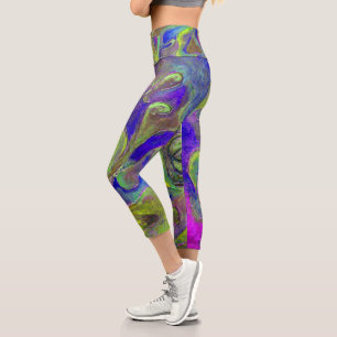 ”The Jade Guardian from Unseen” by Paul Buică Capri Leggings