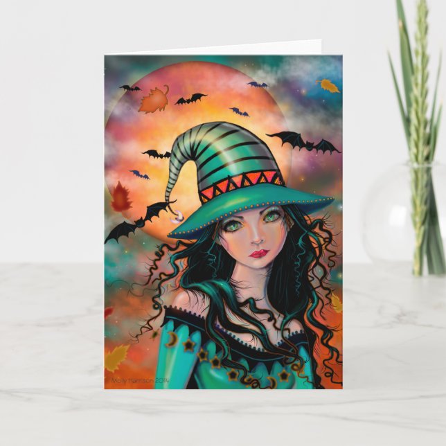 The Jade Witch Halloween Fantasy Art Card (Front)