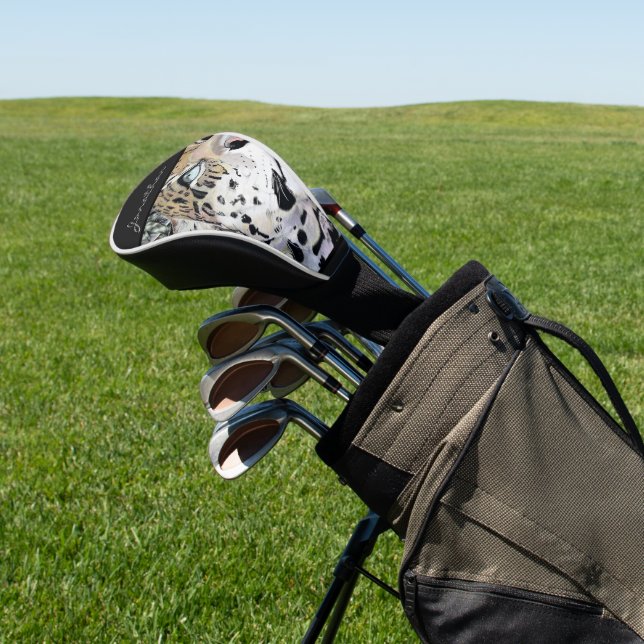 The Jaguar ~ Coloured  Golf Head Cover (In Situ)