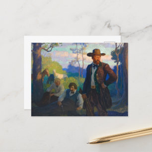 The James Brothers in Missouri by N. C. Wyeth Holiday Postcard