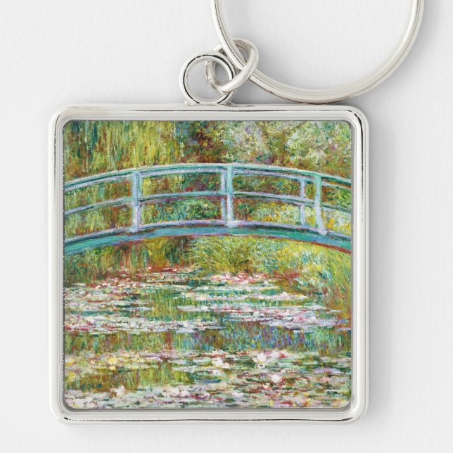 The Japanese Bridge 1899 Claude Monet Keychain (Front)