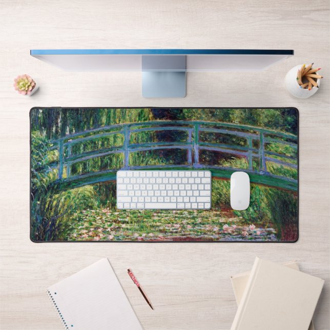 The Japanese Bridge (Water-Lily Pond), Monet Desk Mat (Office 1)