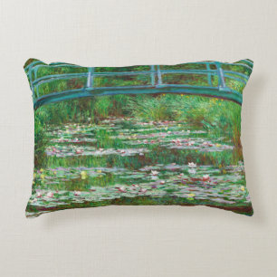 The Japanese Footbridge by Claude Monet Accent Pillow