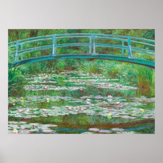 The Japanese Footbridge by Claude Monet Poster (Front)
