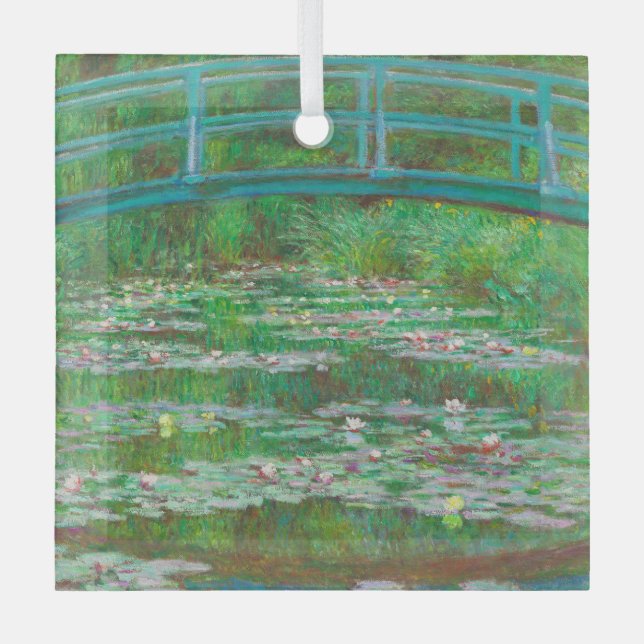 The Japanese Footbridge Claude Monet Glass Ornament (Front)