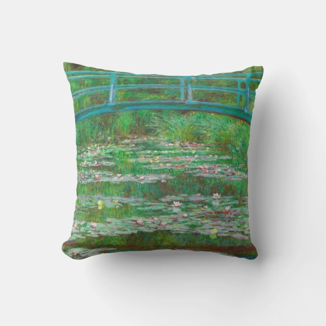 The Japanese Footbridge Throw Pillow (Front)