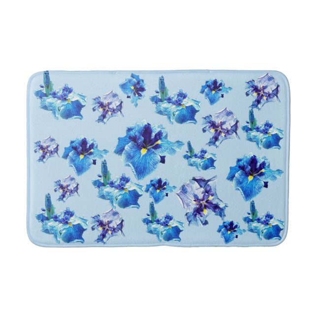 THE JAPANESE IRIS FLOWER    BATH MAT (Front)