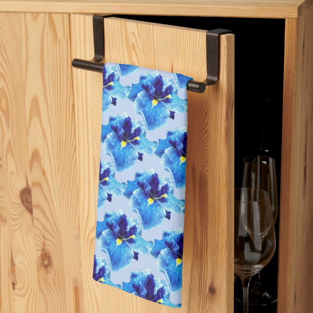 THE JAPANESE IRIS FLOWER      KITCHEN TOWEL (Thirds Fold)