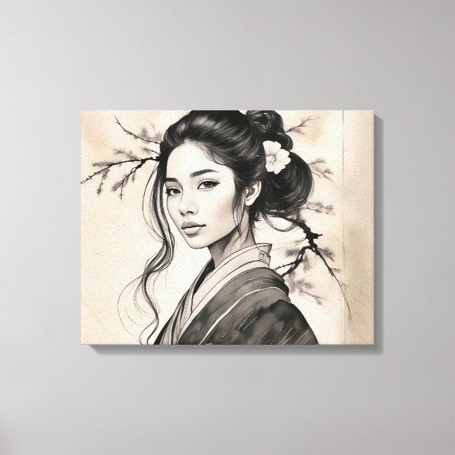 The Japanese Lady Canvas Print (Front)
