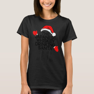 The Japanese Whiskey Drinking Santa Funny Holiday T-Shirt