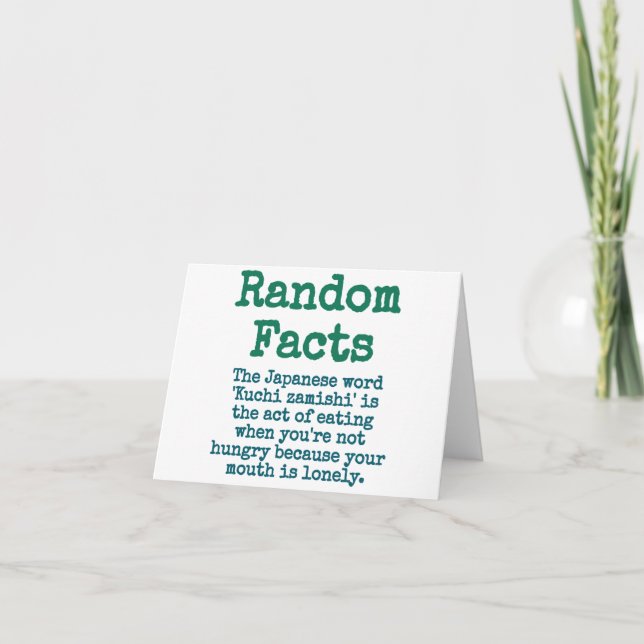 The Japanese Word Kuchi Zamishi - Trivia Fact Card (Front)