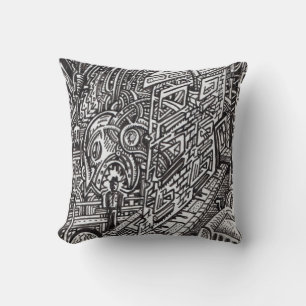 The Jaws of Fate Throw Pillow
