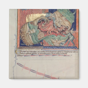 The jaws of Hell swallowing the red dragon Magnet
