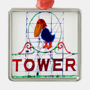 The Jayhawk Tower Metal Ornament