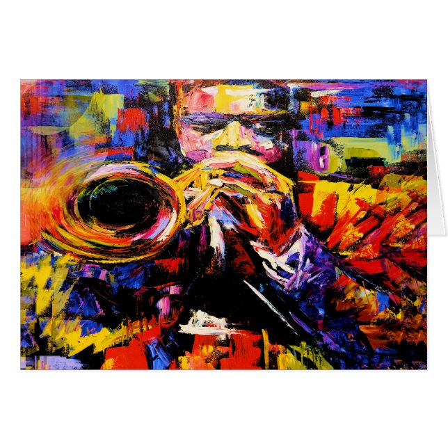The Jazz Musician Notecard (Front Horizontal)