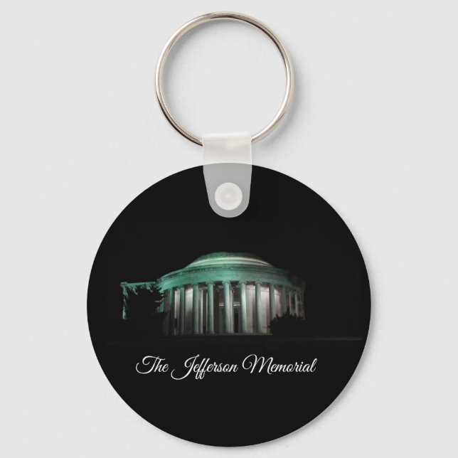 The Jefferson Memorial at night Keychain (Front)