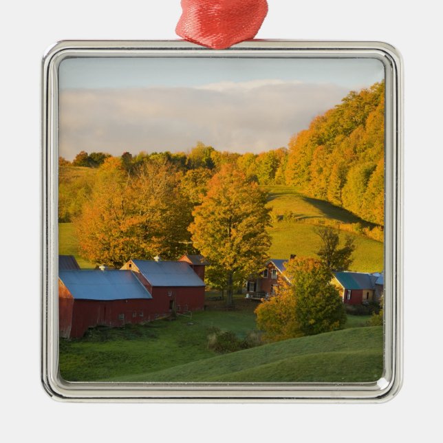 The Jenne Farm in Woodstock, Vermont. Fall. 2 Metal Ornament (Front)