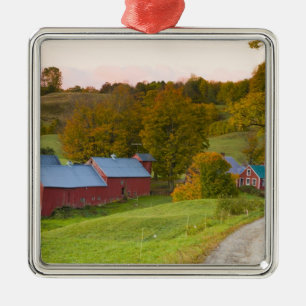 The Jenne Farm in Woodstock, Vermont. Fall. Metal Ornament