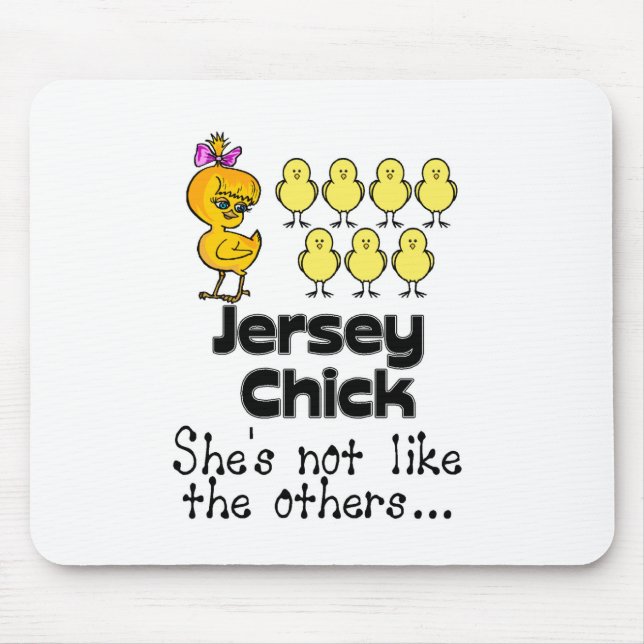 The Jersey Chick Mouse Pad (Front)