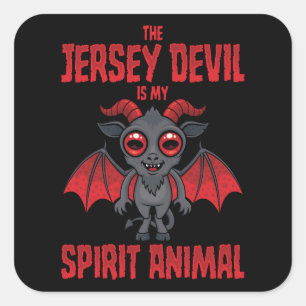 The Jersey Devil Is My Spirit Animal Square Sticker