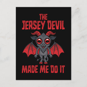 The Jersey Devil Made Me Do It Holiday Postcard