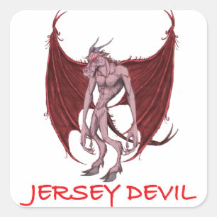 THE JERSEY DEVIL SQUARE STICKER