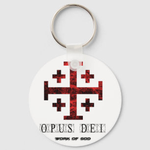 The Jerusalem Cross - Opus Dei - Work Of God Keychain