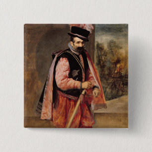 The Jester named 'Don Juan of Austria', c.1632/35 2 Inch Square Button