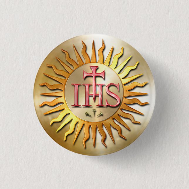 The Jesuit Seal 1 Inch Round Button (Front)