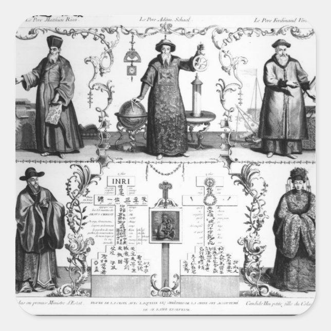 The Jesuits in China Square Sticker (Front)