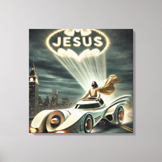 The Jesusmobile: Saviour in the Night Canvas Print