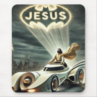 The Jesusmobile: Saviour in the Night Mouse Pad