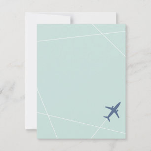 The Jet Set Stationery - Aqua Note Card