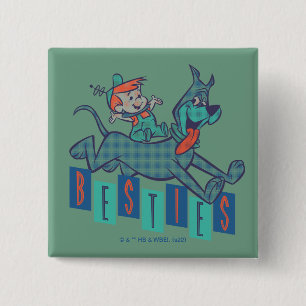 The Jetsons   Elroy & Astro Besties 2 Inch Square Button
